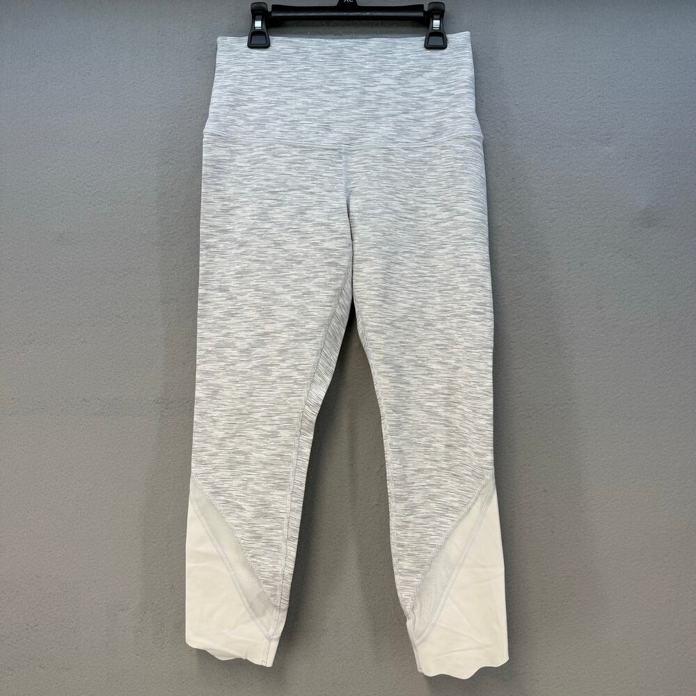 Lululemon Wonder Under Hi-Rise 7/8 Legging Women's 8 Medium White and Gray EUC